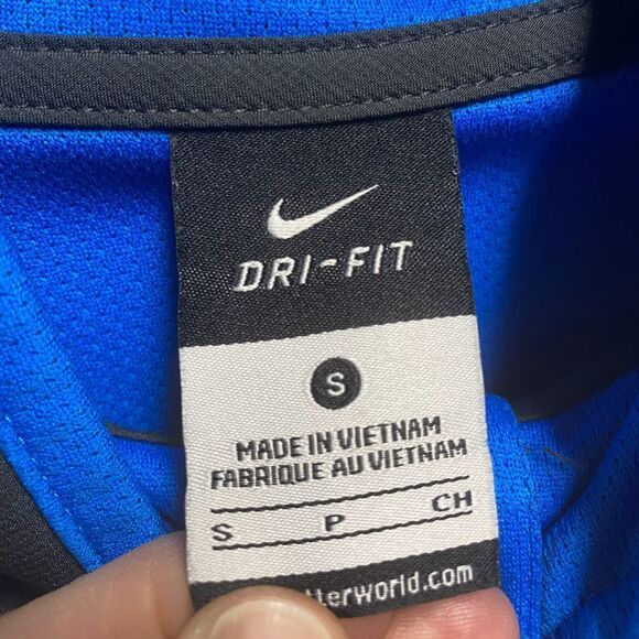 Nike Grey & Royal Dri-Fit Quarter Zip Lightweight Pullover - Picture 3 of 8